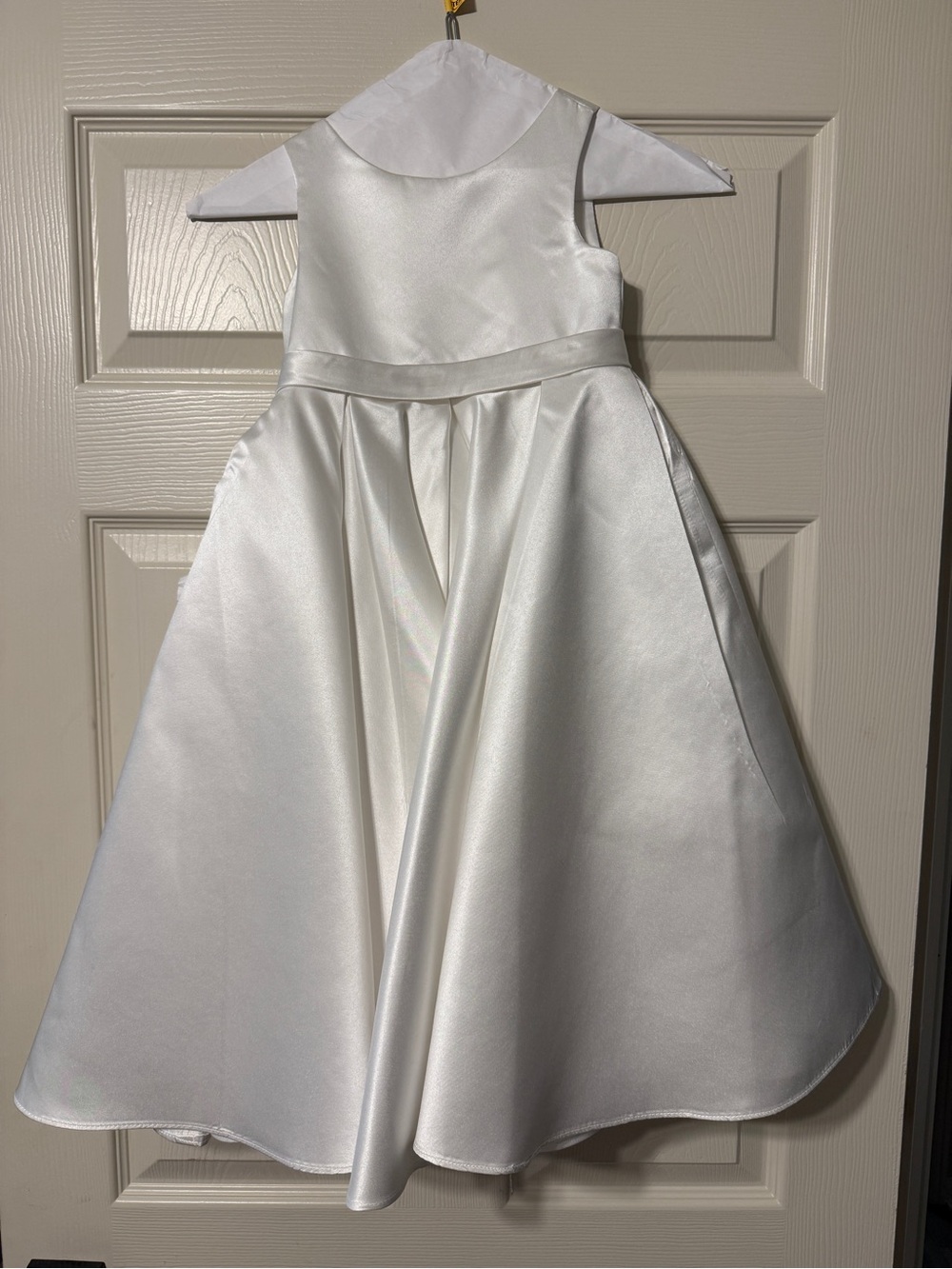 Azazie Ivory Satin Formal Flower Girl Dress